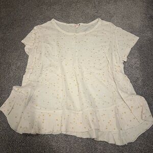 Sundry Cream Blouse with Gold Star Accents